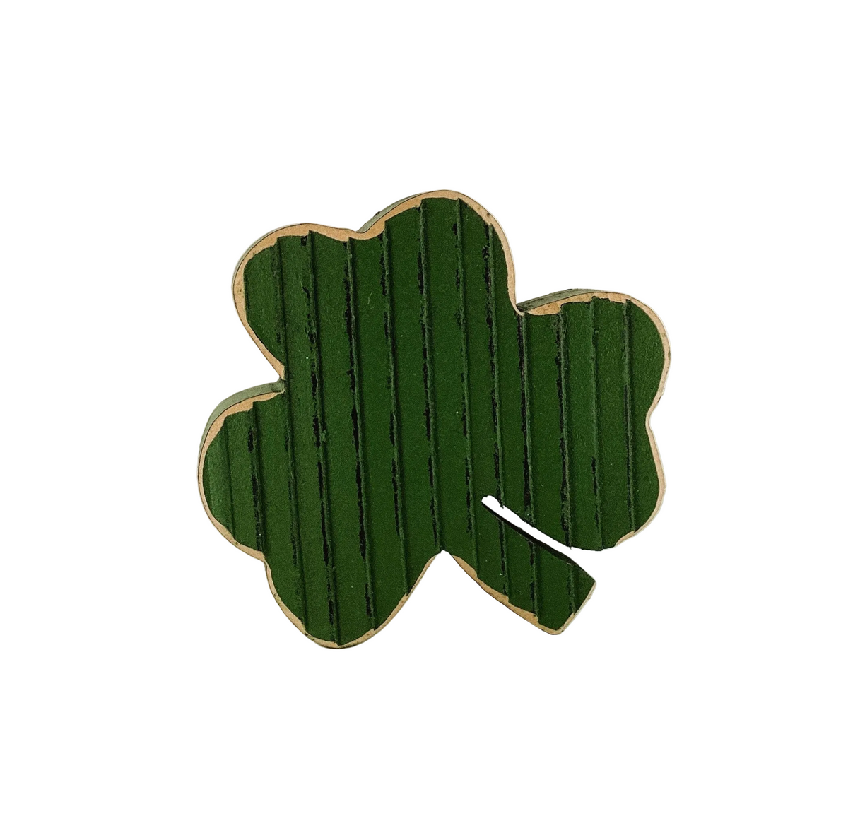 HL St Patrick's Day Decor - MDF Wood Primitive Clover Shamrock